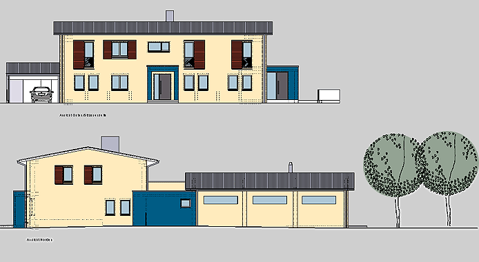 Wohnhaus - Ettlingen, CAD - Ansichten