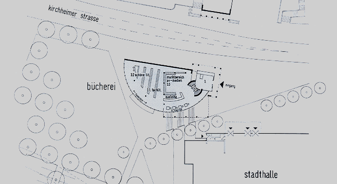 Wettbewerb Stadtb�cherei Wernau - Ansicht